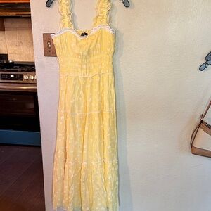 Trixxi Yellow Floral Maxi Dress